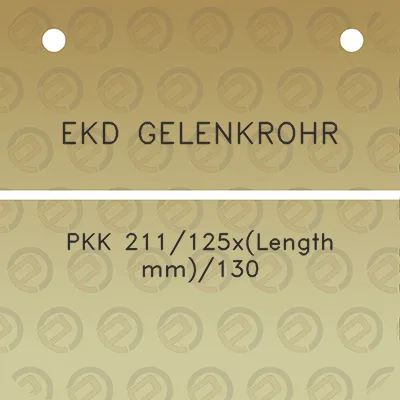 ekd-gelenkrohr-pkk-211125xlength-mm130