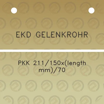 ekd-gelenkrohr-pkk-211150xlength-mm70