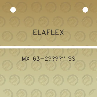 elaflex-mx-63-2a12-ss