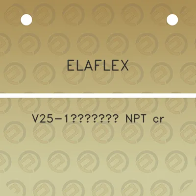 elaflex-v25-1a-npt-cr