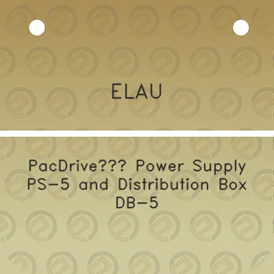 elau-pacdrivetm-power-supply-ps-5-and-distribution-box-db-5