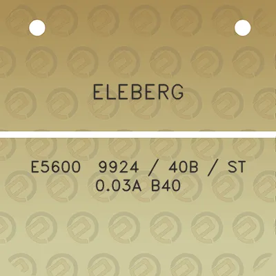 eleberg-e5600-9924-40b-st-003a-b40