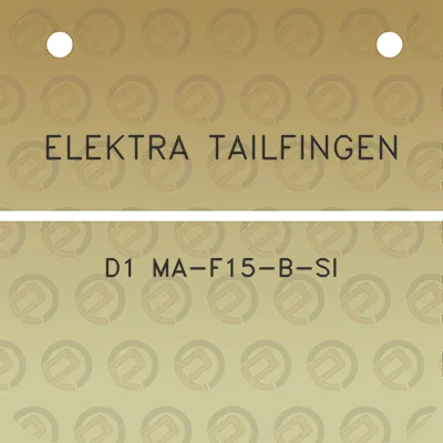 elektra-tailfingen-d1-ma-f15-b-si