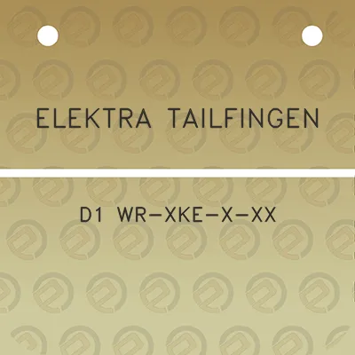 elektra-tailfingen-d1-wr-xke-x-xx