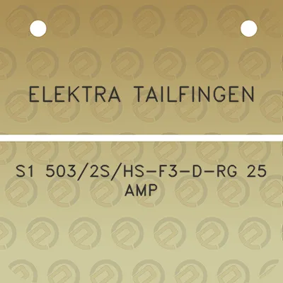 elektra-tailfingen-s1-5032shs-f3-d-rg-25-amp