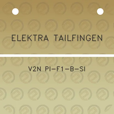 elektra-tailfingen-v2n-pi-f1-b-si