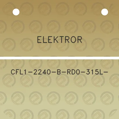 elektror-cfl1-2240-b-rd0-315l