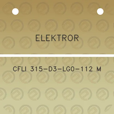 elektror-cfli-315-d3-lg0-112-m