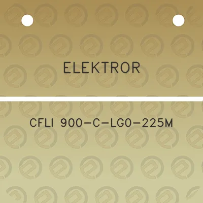 elektror-cfli-900-c-lg0-225m