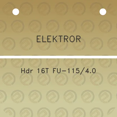 elektror-hdr-16t-fu-11540