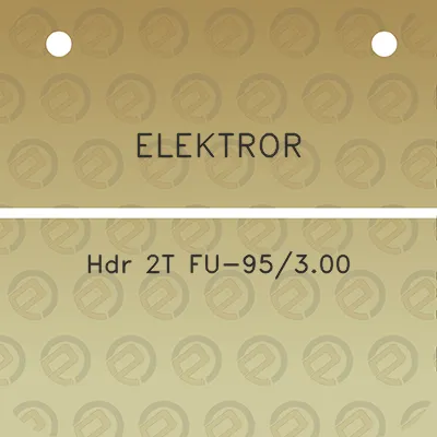 elektror-hdr-2t-fu-95300