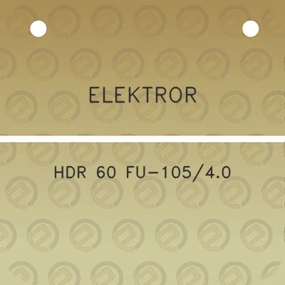 elektror-hdr-60-fu-10540