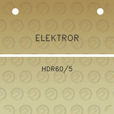 elektror-hdr605