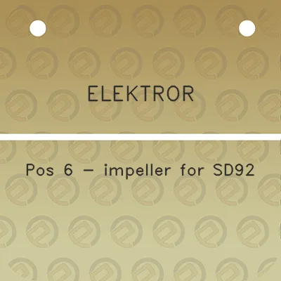 elektror-pos-6-impeller-for-sd92