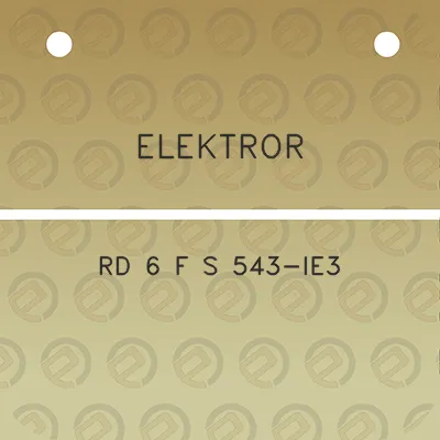 elektror-rd-6-f-s-543-ie3