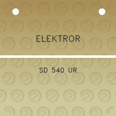 elektror-sd-540-ur