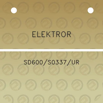 elektror-sd600s0337ur