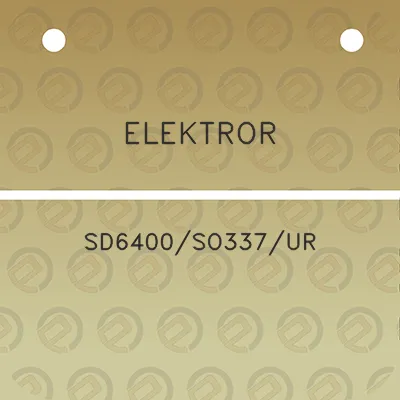 elektror-sd6400so337ur