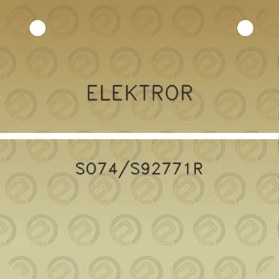 elektror-so74s92771r