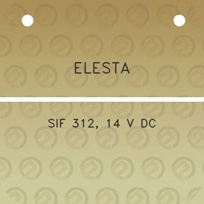 elesta-sif-312-14-v-dc