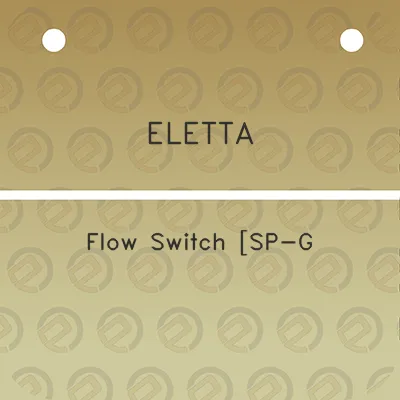 eletta-flow-switch-sp-g