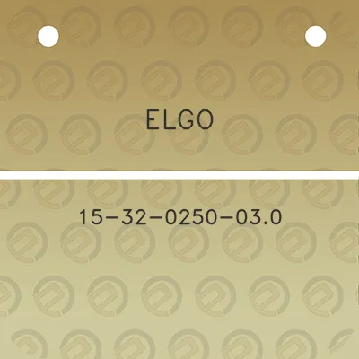 elgo-15-32-0250-030