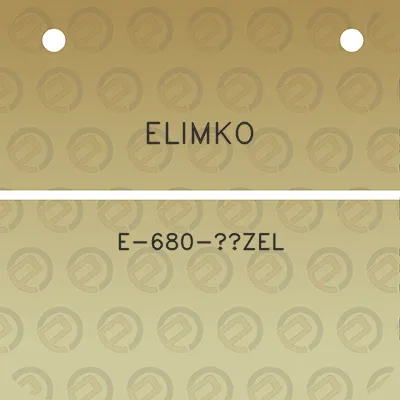 elimko-e-680-ozel