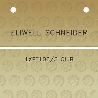 eliwell-schneider-1xpt1003-clb