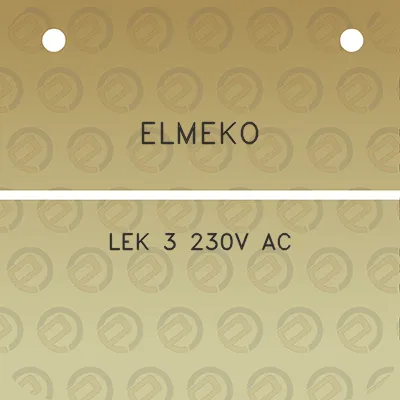 elmeko-lek-3-230v-ac