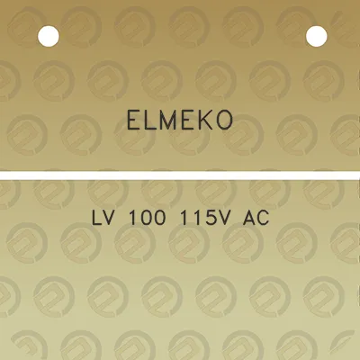 elmeko-lv-100-115v-ac