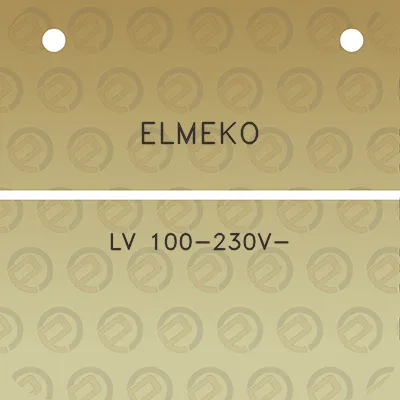 elmeko-lv-100-230v