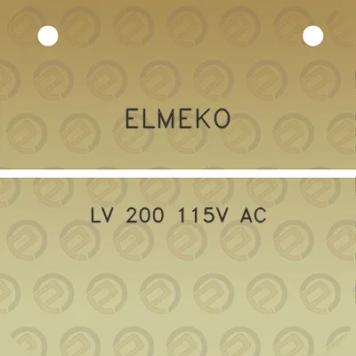 elmeko-lv-200-115v-ac