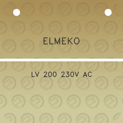 elmeko-lv-200-230v-ac