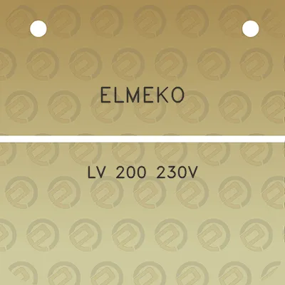 elmeko-lv-200-230v