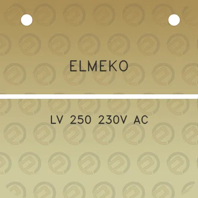 elmeko-lv-250-230v-ac