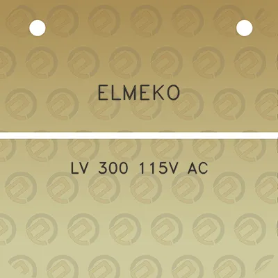 elmeko-lv-300-115v-ac