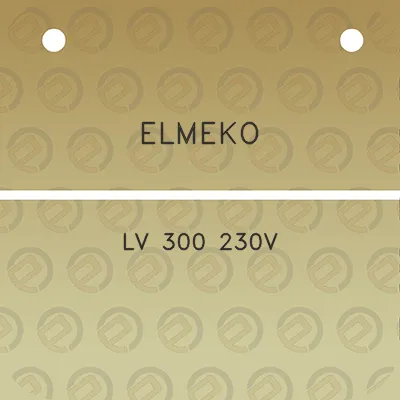 elmeko-lv-300-230v