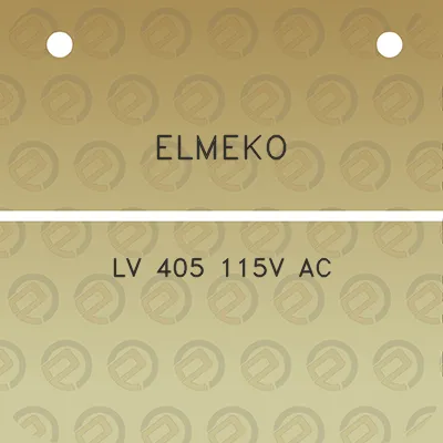 elmeko-lv-405-115v-ac