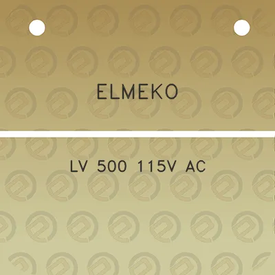 elmeko-lv-500-115v-ac