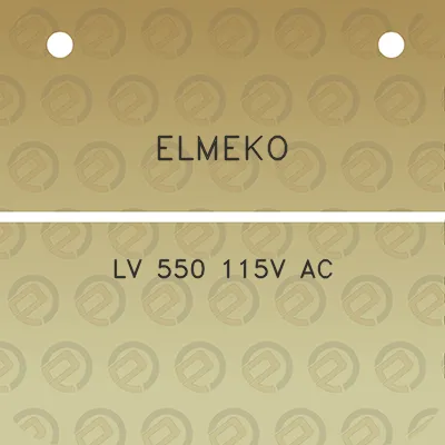 elmeko-lv-550-115v-ac