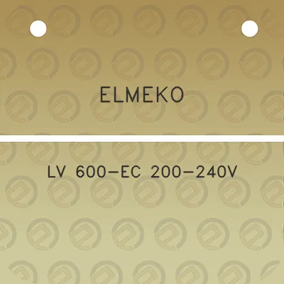 elmeko-lv-600-ec-200-240v