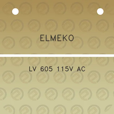 elmeko-lv-605-115v-ac