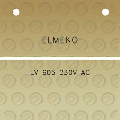 elmeko-lv-605-230v-ac