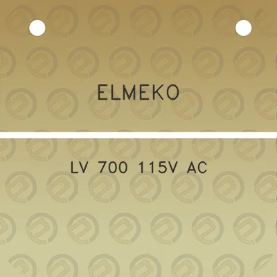 elmeko-lv-700-115v-ac