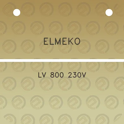 elmeko-lv-800-230v