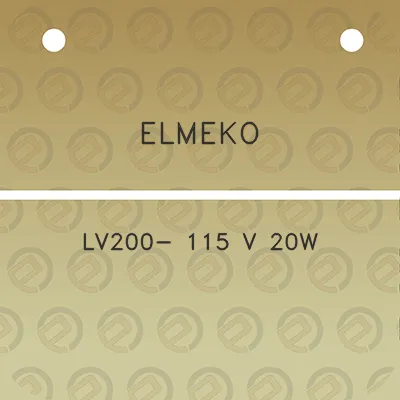 elmeko-lv200-115-v-20w