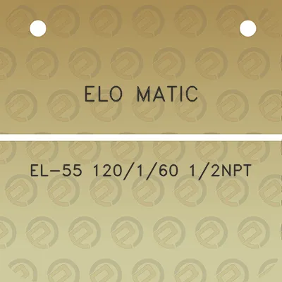 elo-matic-el-55-120160-12npt