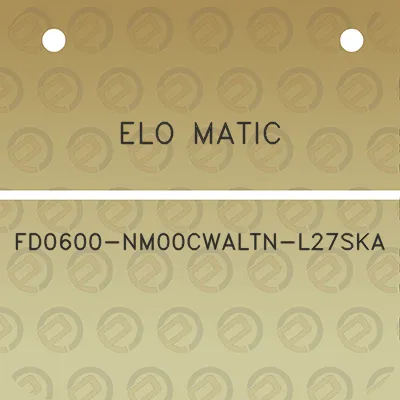 elo-matic-fd0600-nm00cwaltn-l27ska