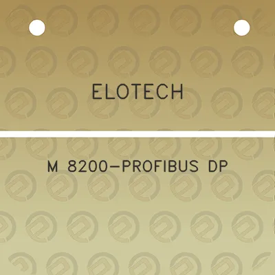 elotech-m-8200-profibus-dp