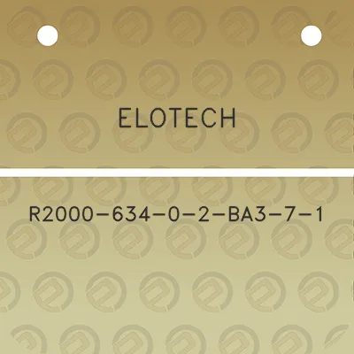 elotech-r2000-634-0-2-ba3-7-1